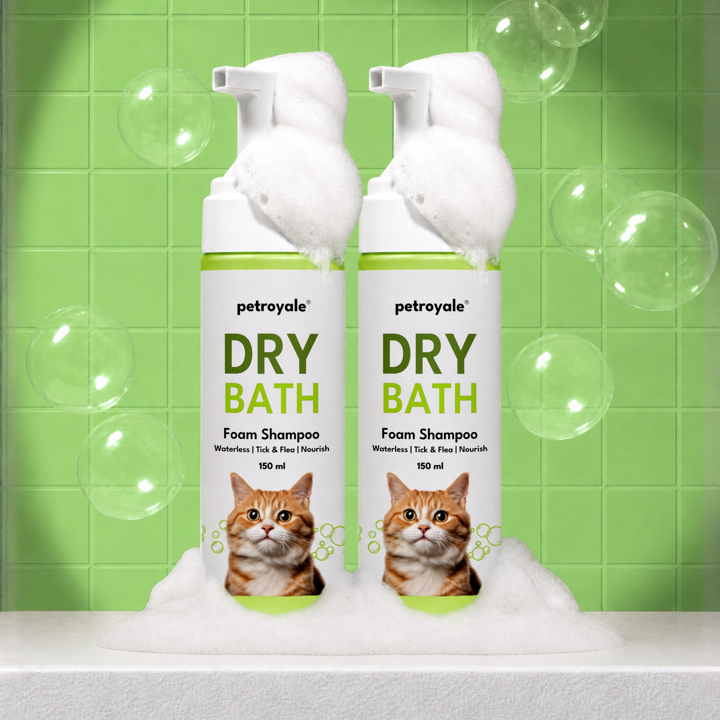 Dry Bath Foam Shampoo for Cats