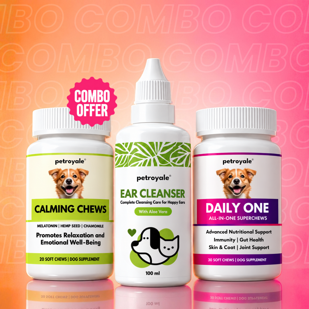 3-in-1 Daily Pet Care | Complete Everyday Combo For Dogs | Petroyale