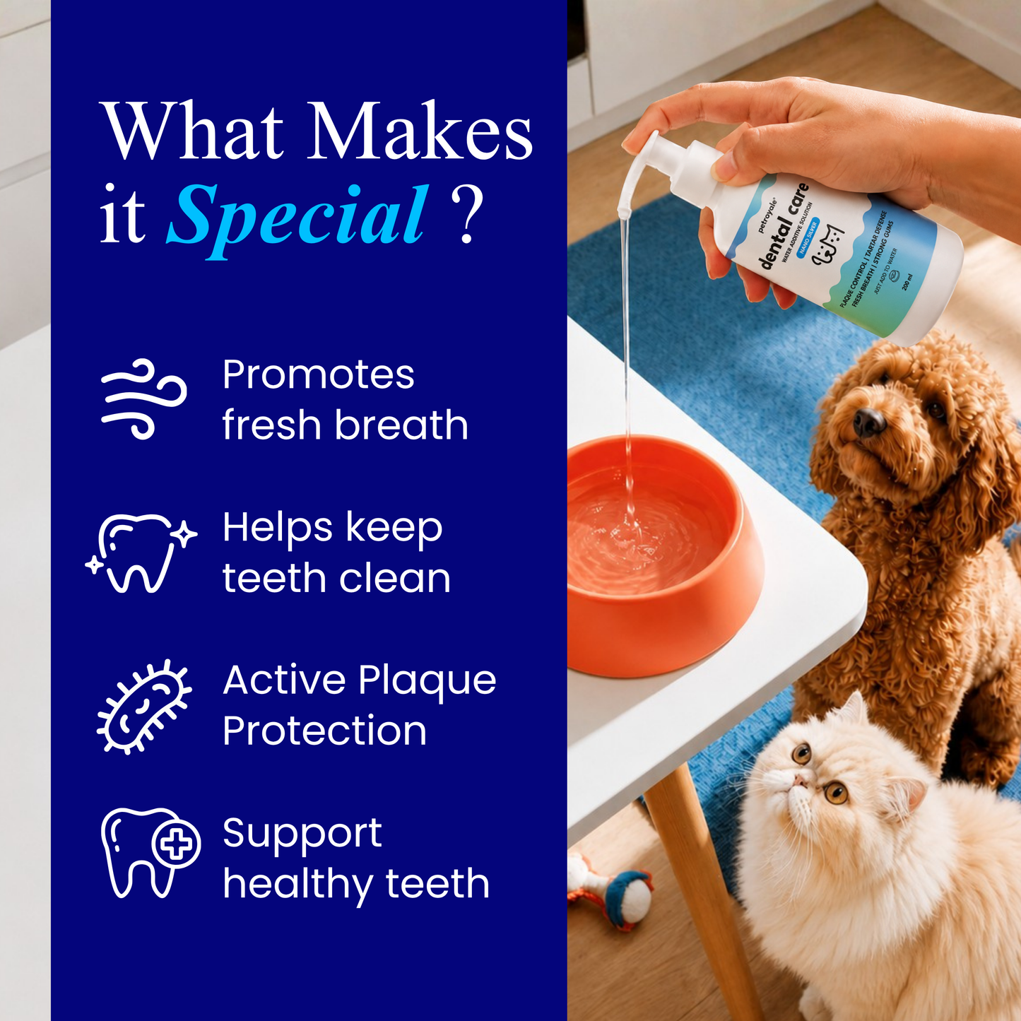 Dental Care Water Additive for Dogs and Cats