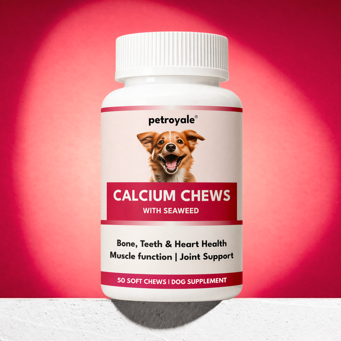 Petroyale Calcium Chews for Dogs - Calcium Supplement for Dogs with Multivitamins - Dog Calcium Tablets for Strong Bones, Joints & Teeth - Calcium for Dog Soft Chew