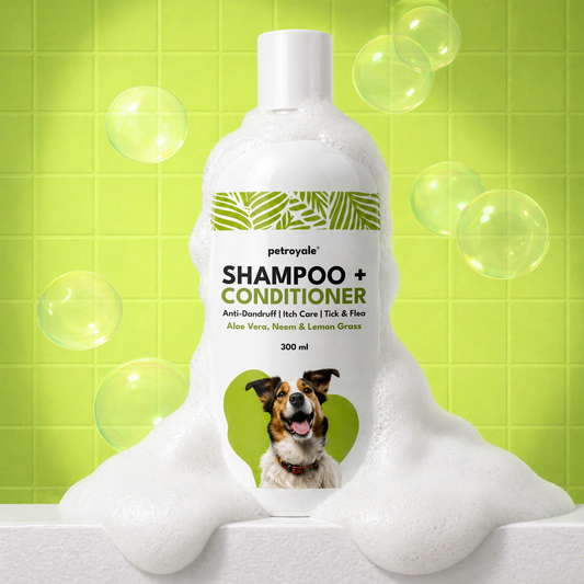 Petroyale 2-in-1 Dog Shampoo & Conditioner – Anti-Itch, Anti-Fungal, Tick & Flea Protection for All Dogs