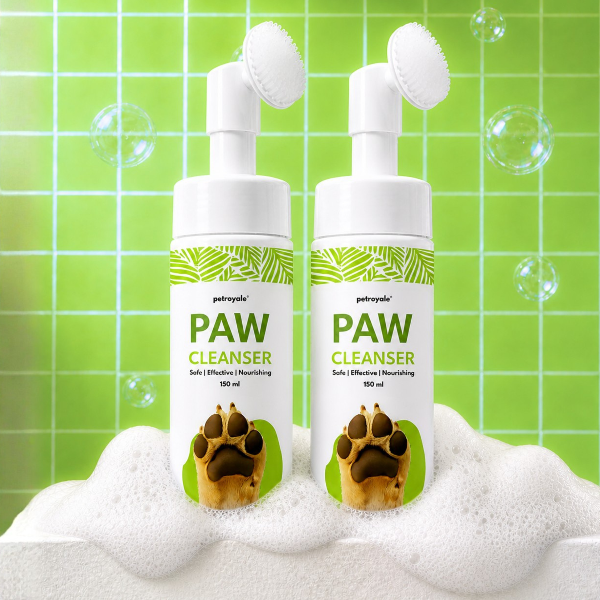 Petroyale Foaming Paw Cleaner for Dogs & Cats with Aloe Vera & Coconut Oil for Clean Healthy Paws