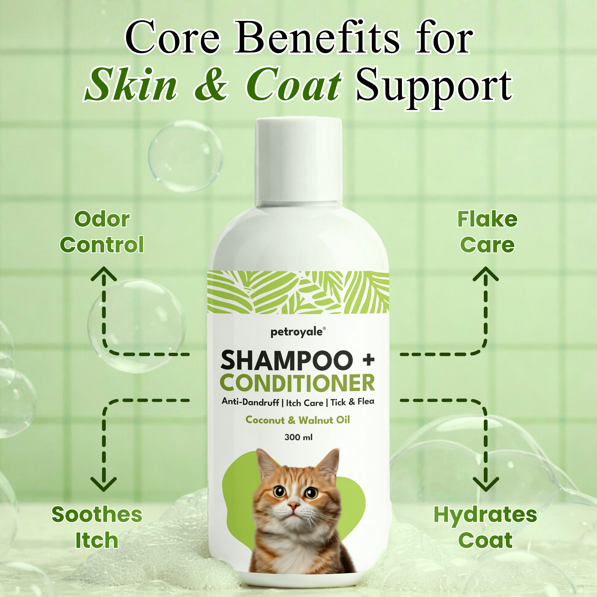 Petroyale Cat Shampoo for Soft, Clean & Fresh Coat Care for Cats and Kittens