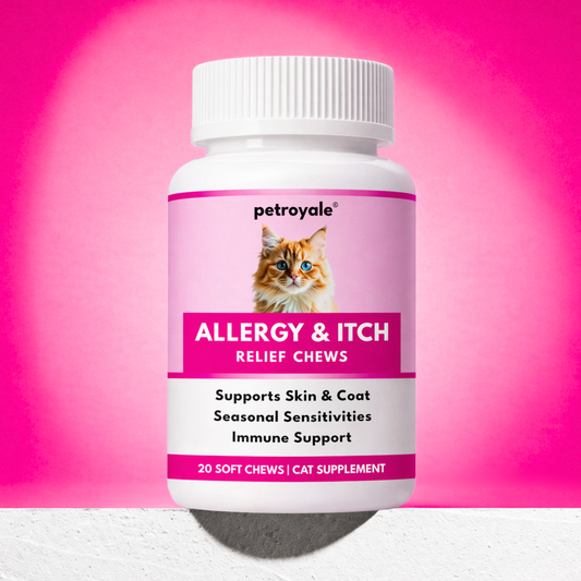 Petroyale Allergy & Itch Chews for Cats | Natural Relief for Seasonal Allergies | Hot Spots | Food Sensitivities | Dry Skin | Paw Licking | Scratching | Immune Support | Healthy Skin