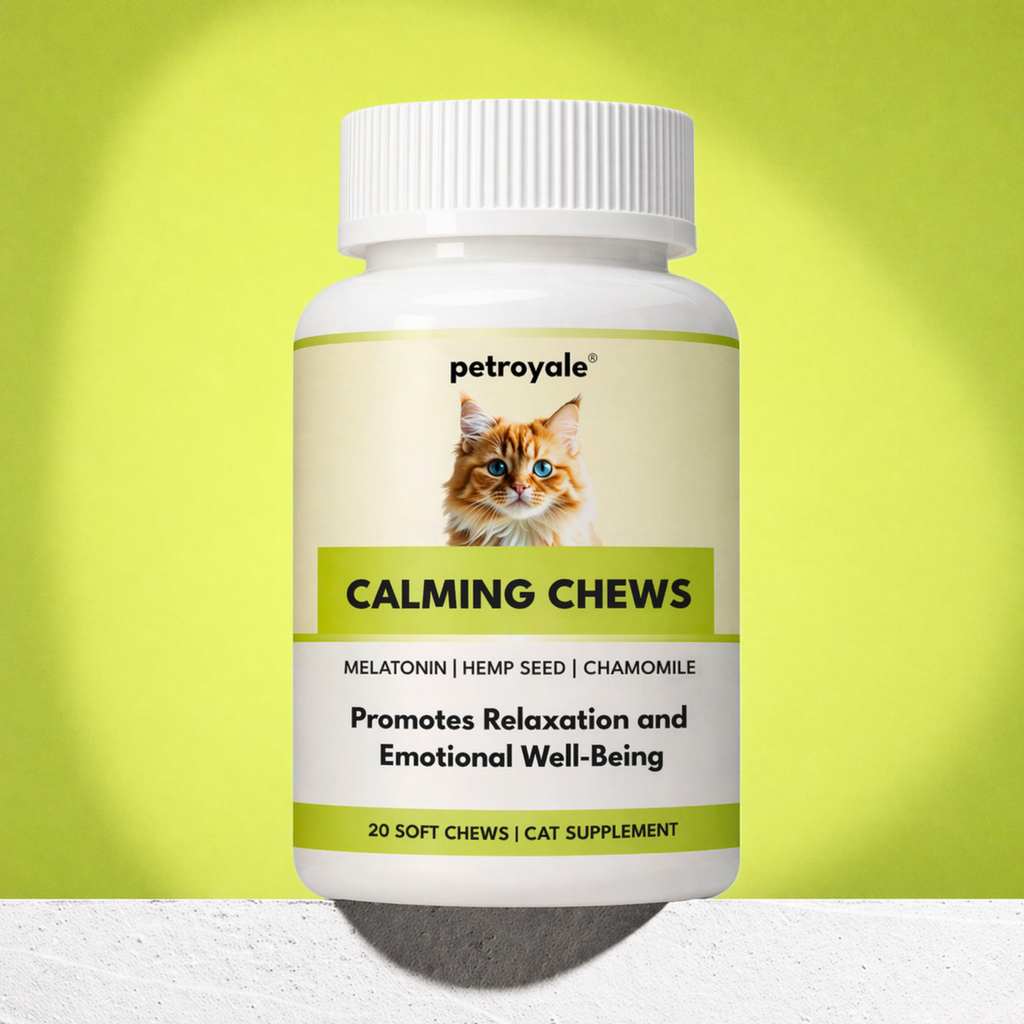 Petroyale Cat Calming Chews for Cats – Natural Anxiety & Stress Relief – Vet Recommended Cat Calming Chews– Anti Anxiety Meds for Cats – Calmings Support for Travel, Fireworks & Vet Visits