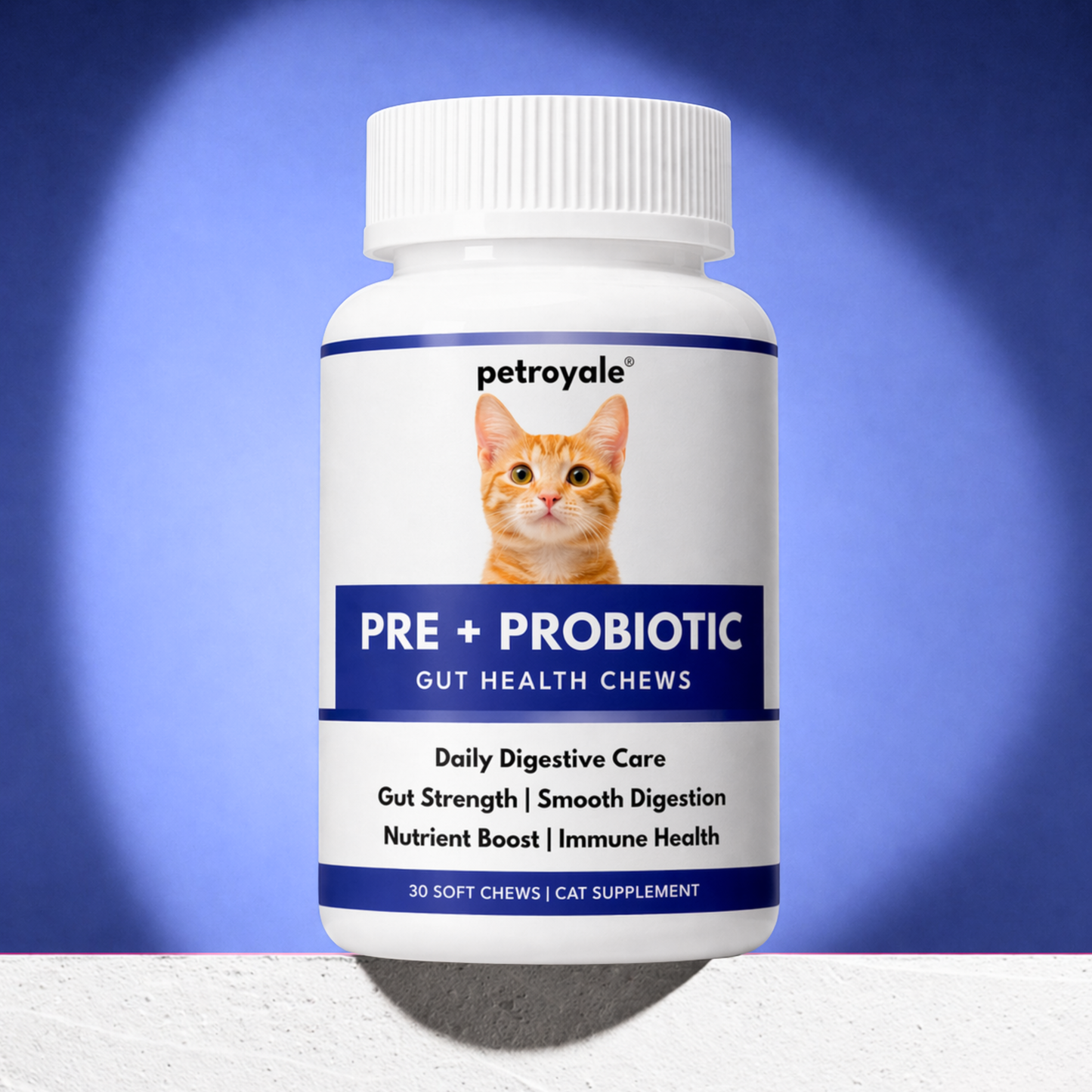 Petroyale Cat Pre + Probiotic & Prebiotic Chews – 9B+ CFU Probiotics for Cats – Cat Gut Health Supplement – Relieves Diarrhea, Improves Digestion & Immunity