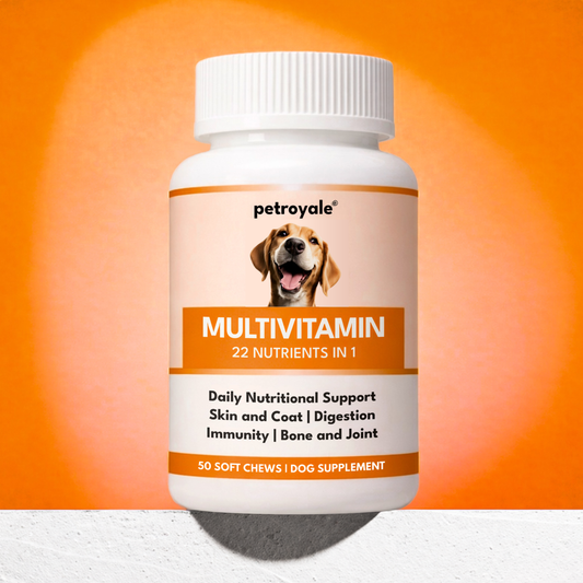 Petroyale Multivitamin Chews for Dogs - Dog Multivitamin Tablets - Dog Health Supplement - Daily Supplements for Dogs - for Growth, Stamina, Strength, Fur & Immunity