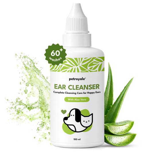 Petroyale Ear Cleanser for Dogs Helps Remove Wax, Dirt & Odor for Healthy Clean Ears