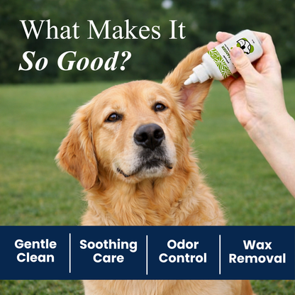 Petroyale Ear Cleanser for Dogs Helps Remove Wax, Dirt & Odor for Healthy Clean Ears