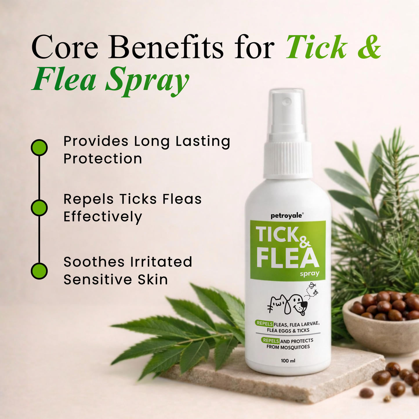 Tick and Flea treatment for dogs and cats, designed to help protect pets from ticks, fleas, and other external parasites