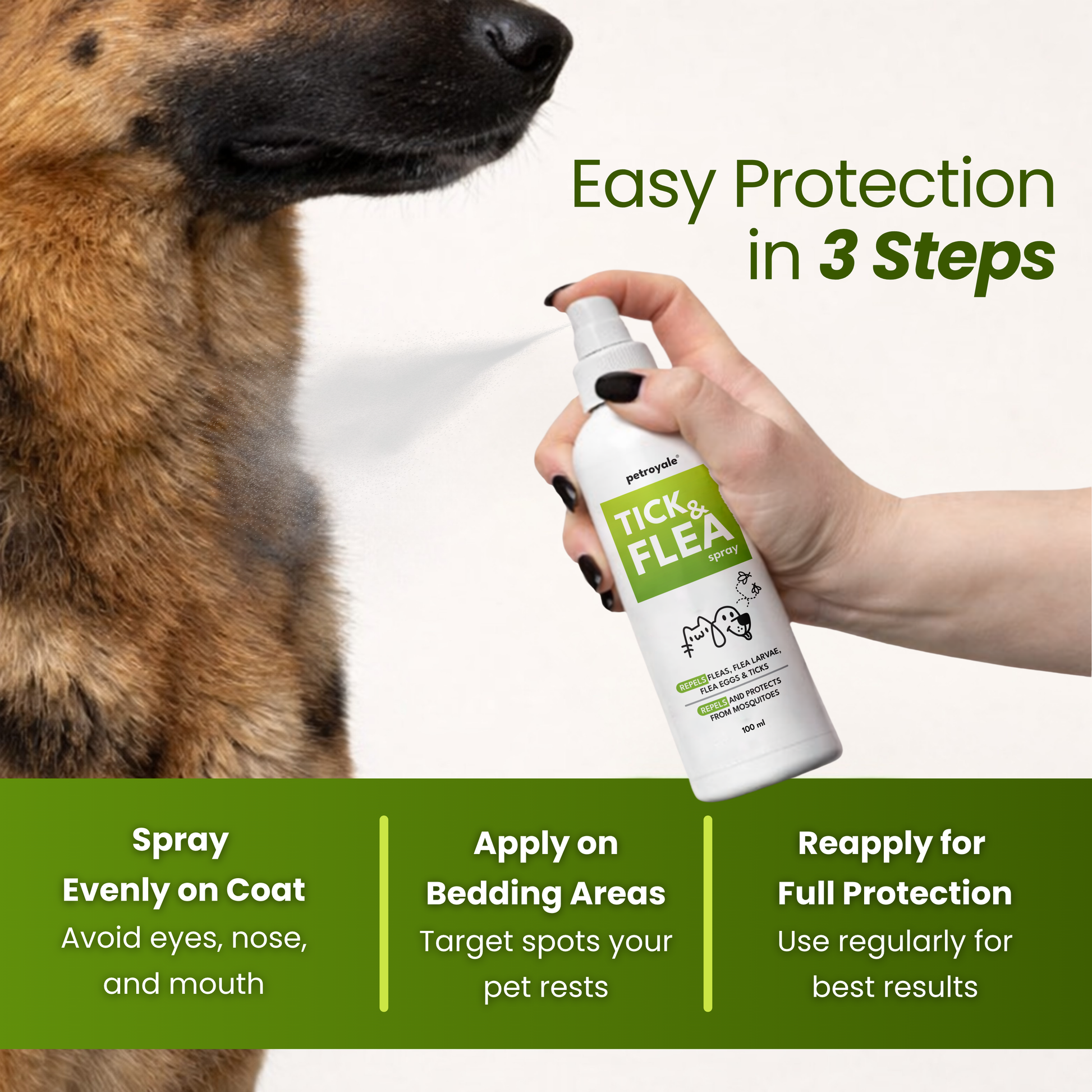 Tick and Flea treatment for dogs and cats, designed to help protect pets from ticks, fleas, and other external parasites